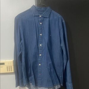Tommy Hilfiger Dark Blue Casual Button Down Shirt